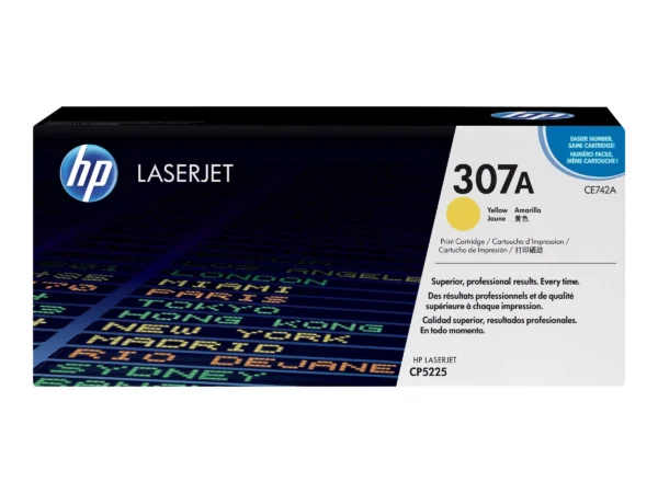 HP 307A Yellow Laser Toner Cartridge CE742A - High Page Yield