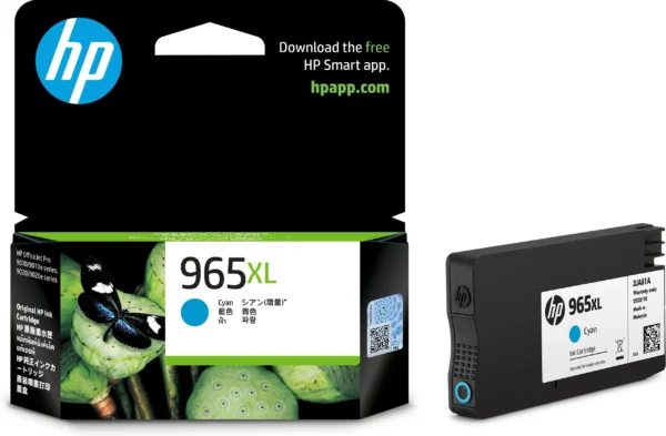 Hp HP 965XL High Yield Cyan Ink Cartridge for Inkjet Printers - Additional View