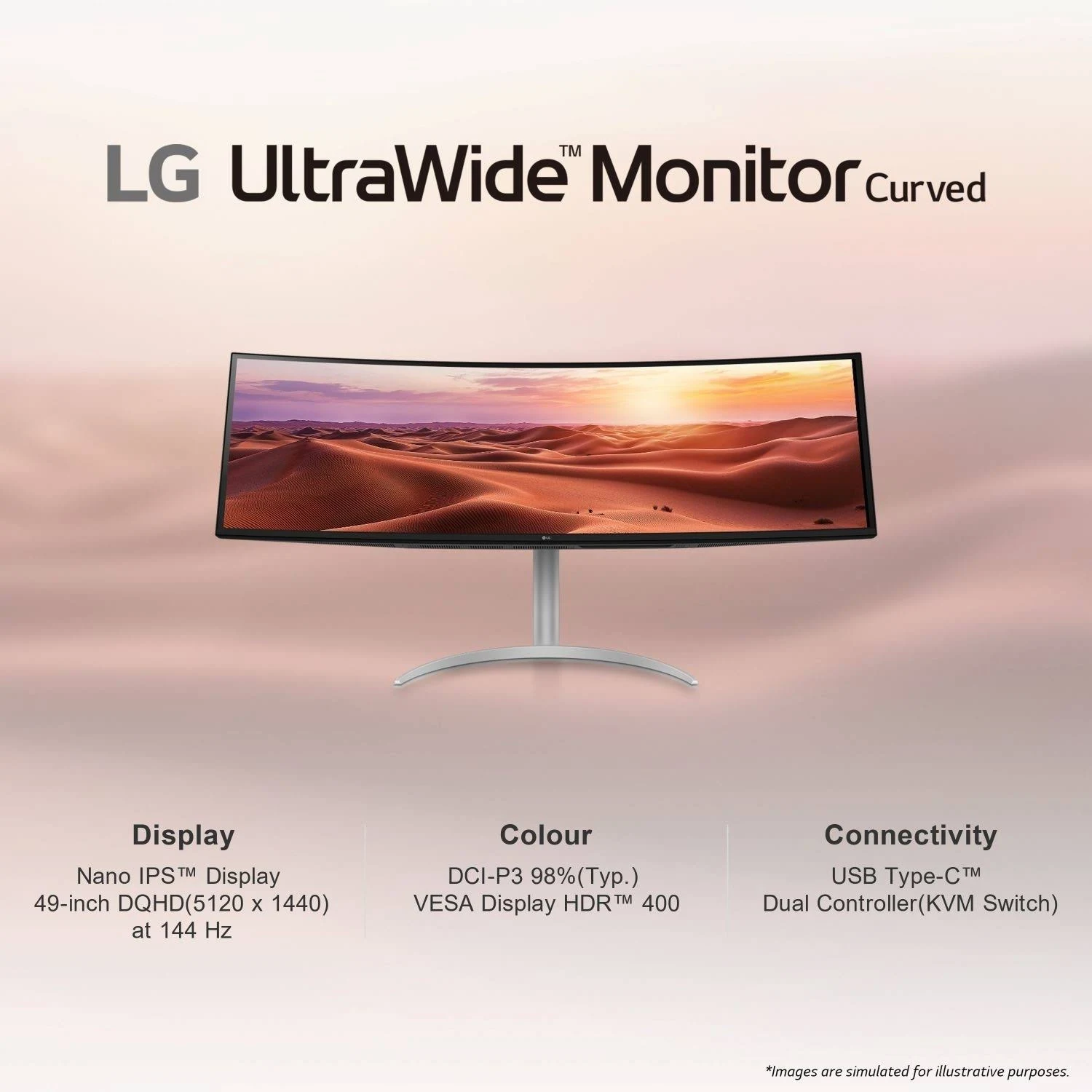 Lg LG 49" UltraWide QHD Curved Gaming Monitor with Nano IPS Technology - Additional View