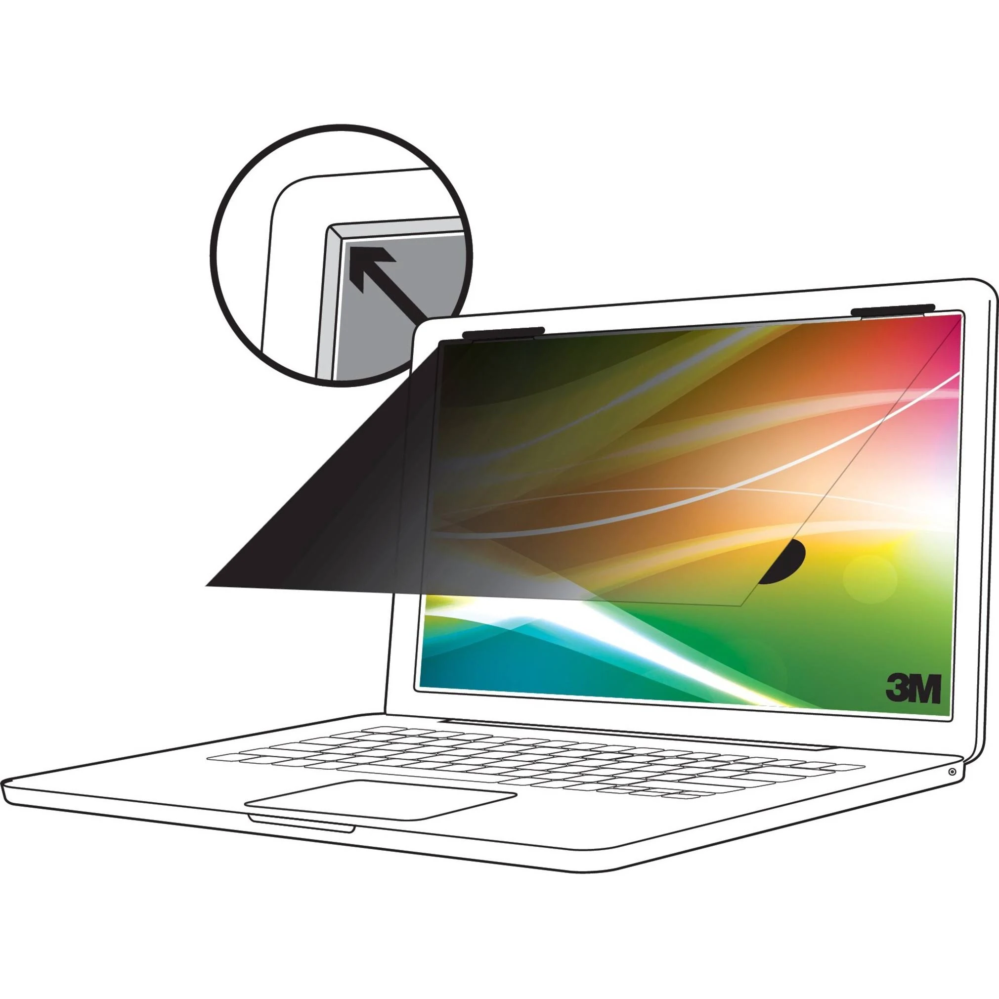 3m 3M Bright Privacy Screen Filter for 13" MacBook Air - Additional View