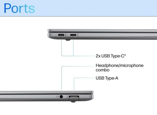 Hp HP OmniBook X 14" Touchscreen Notebook - 1TB SSD, Snapdragon, Silver - Additional View