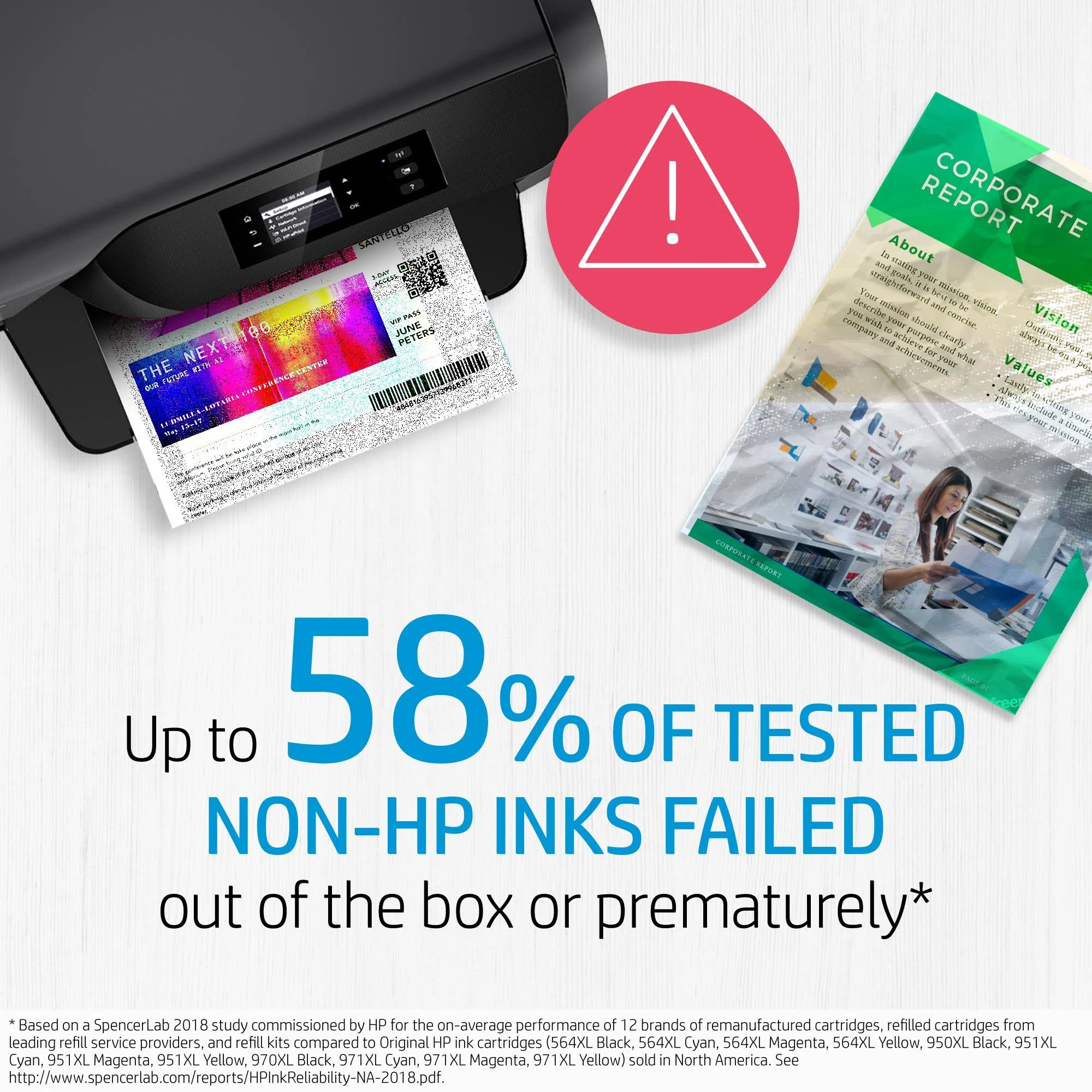 Hp HP 62XL Tri-Colour Inkjet Ink Cartridge - 415 Pages - Additional View