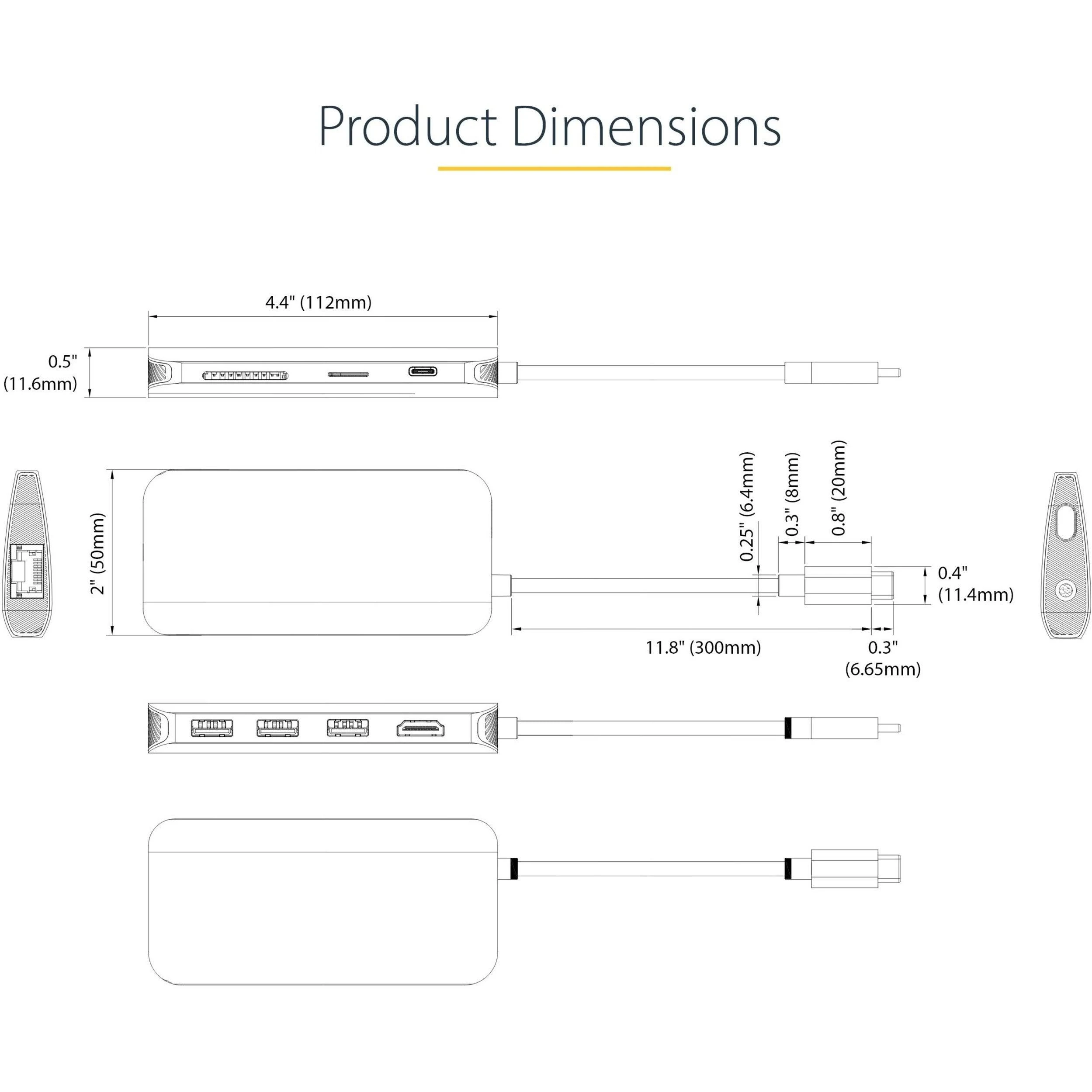 Startech.Com StarTech USB-C Docking Station with 4K HDMI & Gigabit Ethernet - Additional View