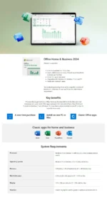 Microsoft Microsoft Office 2024 Home & Business - 1 PC/Mac Download - Additional View