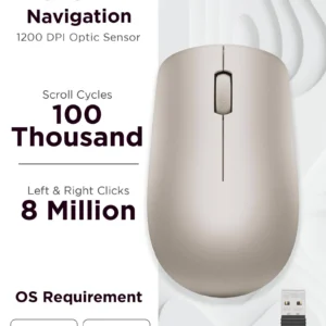 Lenovo Lenovo 530 Wireless Optical Mouse, Cherry Red, 1200 DPI