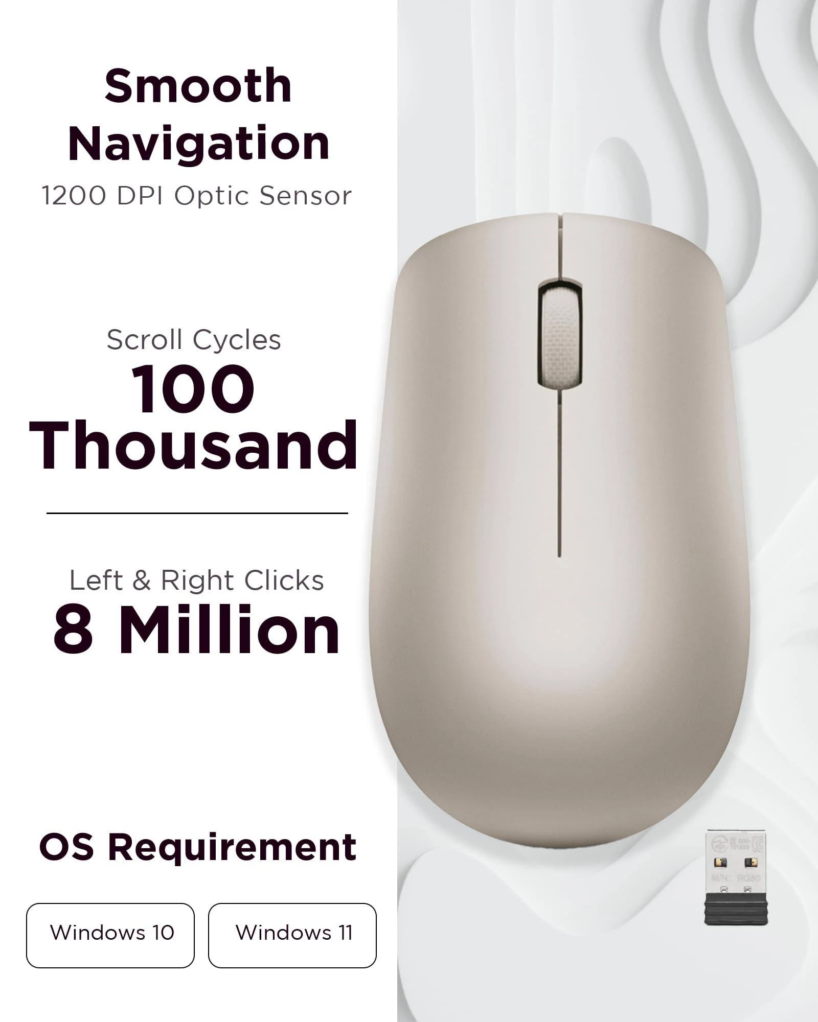 Lenovo Lenovo 530 Wireless Optical Mouse, Cherry Red, 1200 D Lenovo Lenovo 530 Wireless Optical Mouse, Cherry Red, 1200 DPI