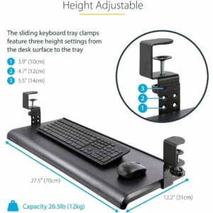 Startech.Com StarTech.com Keyboard/Mouse Tray - Black, TAA Compliant